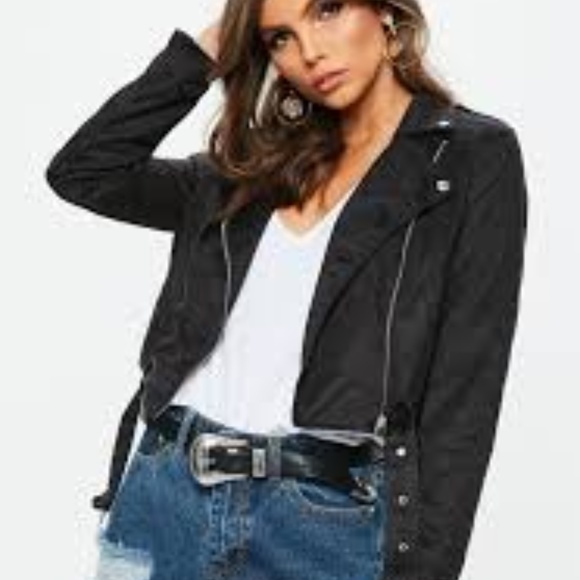 Jackets & Blazers - FAUX SUEDE MOTO JACKET